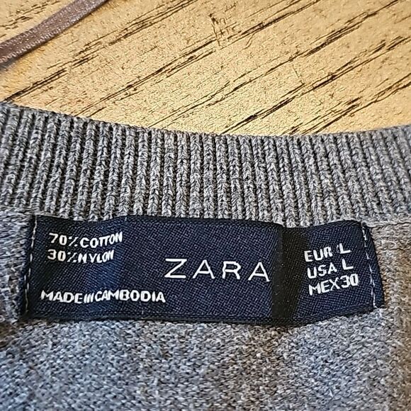 Gray Zara top size L - Picture 2 of 4